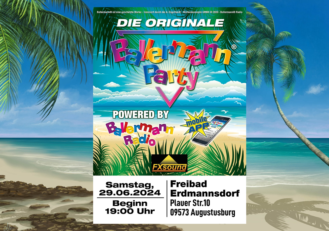 Originale Ballermann Party: Mallorca-Urlaubsfeeling im Freibad Erdmannsdorf